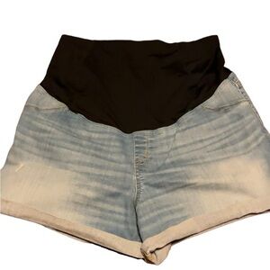 Isabel Maternity Ingrid & Isabel Denim Jean Shorts Womens 16/33 LIGHT Wash (57)